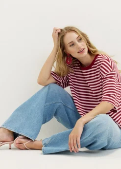 Oversized gestreept T-shirt