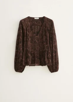 Peplum top met print