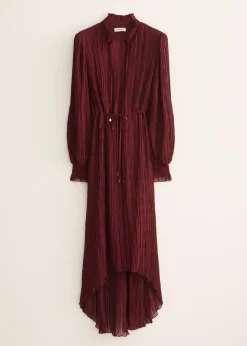 Plissé maxi jurk