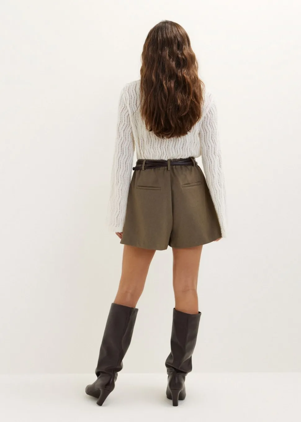 Plissé shorts met plooien