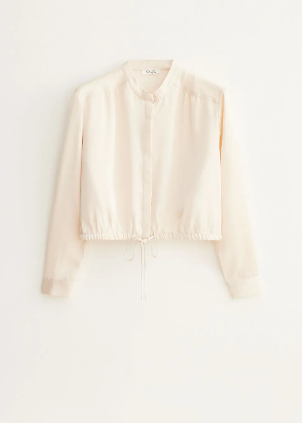 Satijnen blouse met koord