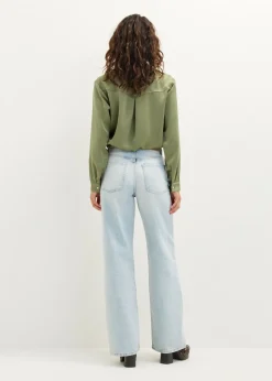 Satijnen blouse met koord