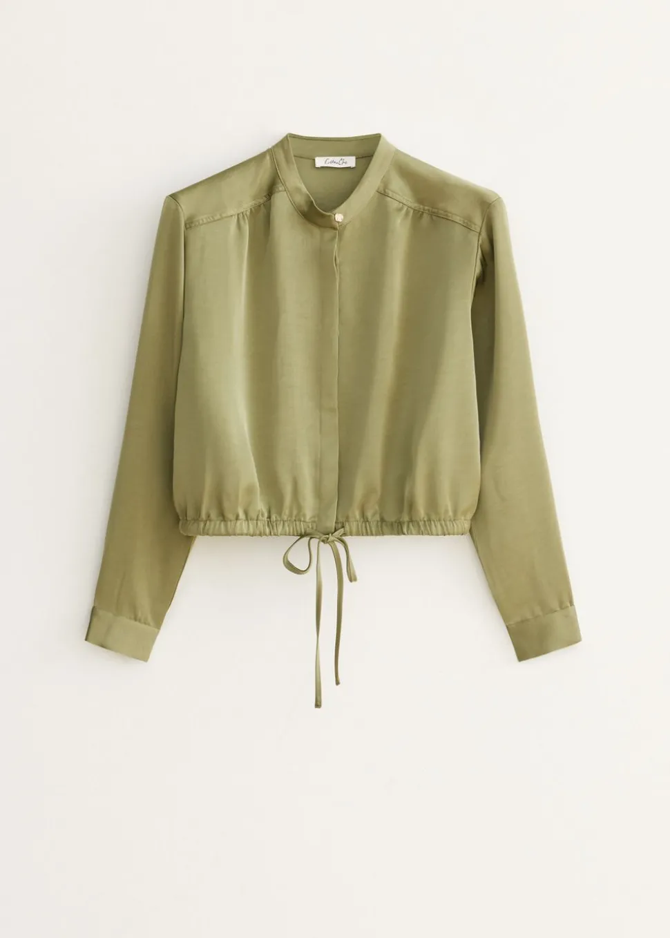 Satijnen blouse met koord