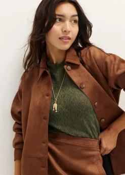 Suedine blouse