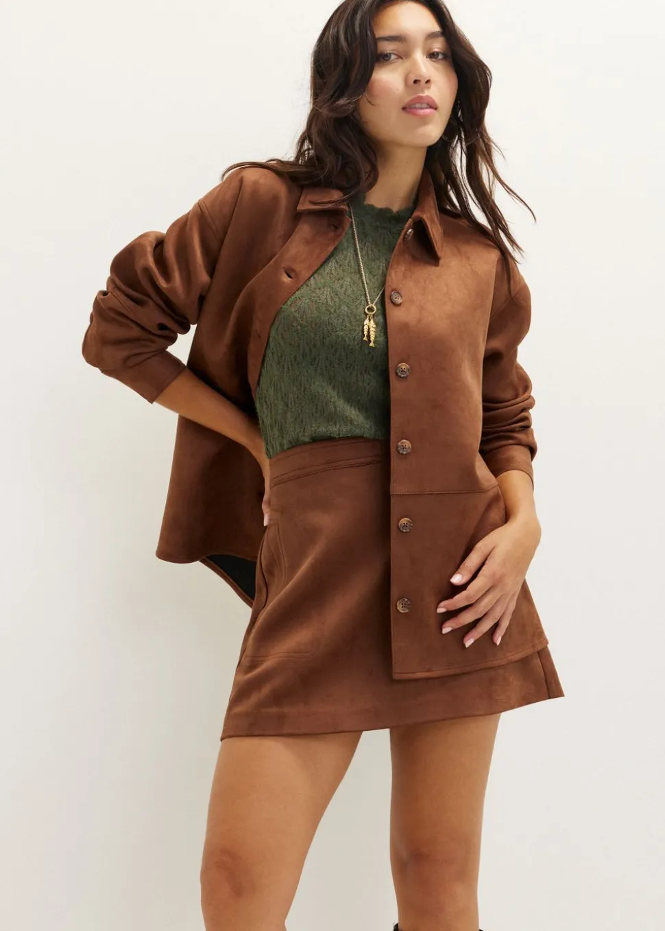 Suedine blouse