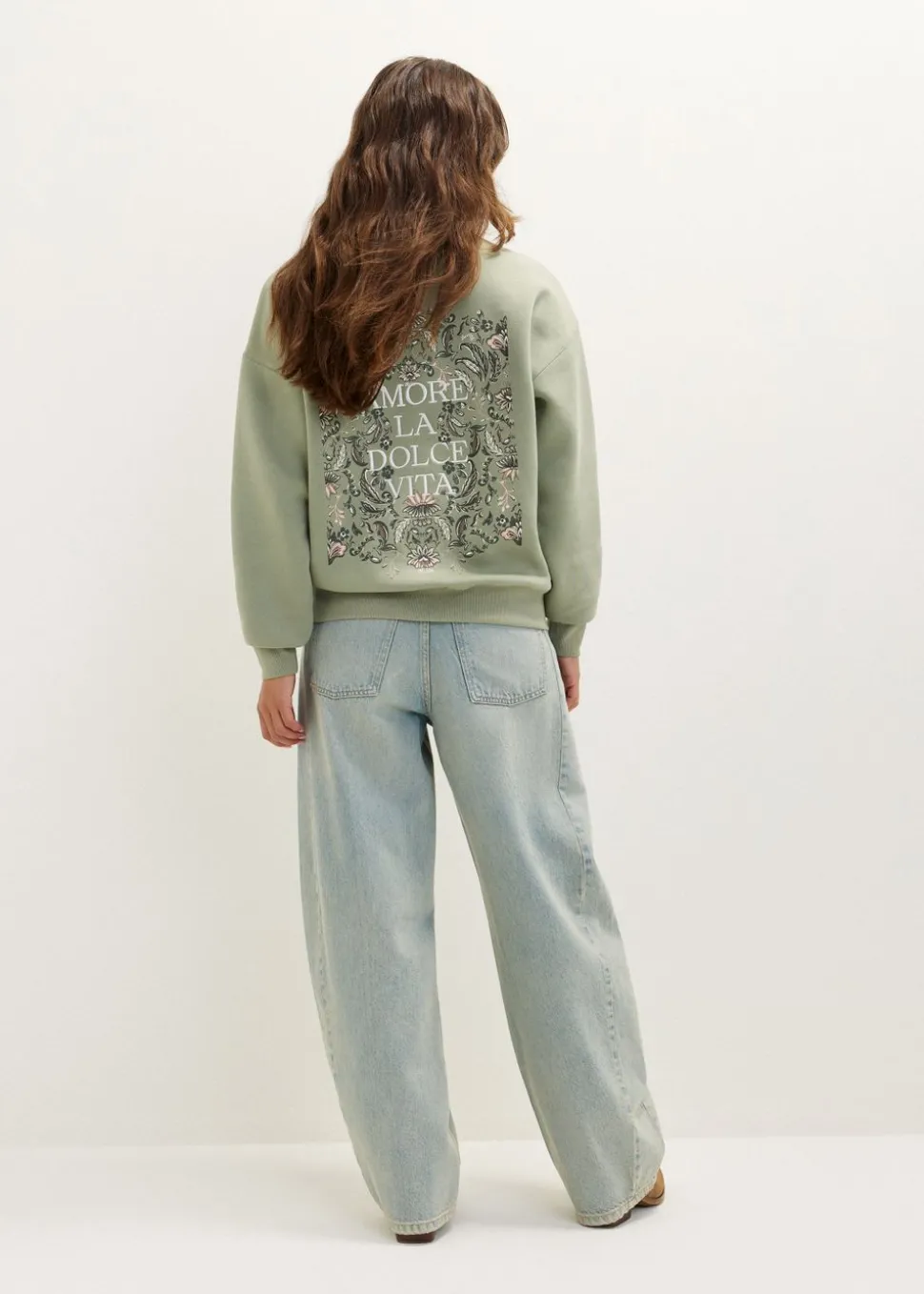 Sweater met backprint