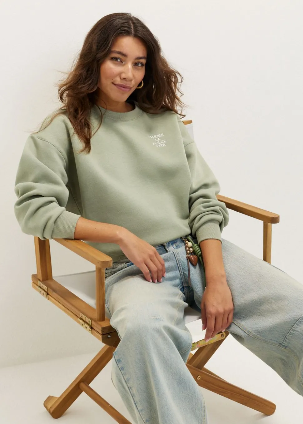 Sweater met backprint