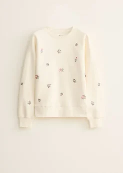 Sweater met bloem embroidery