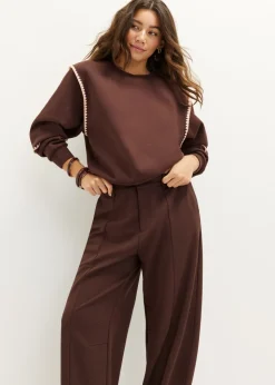 Sweater met feston details