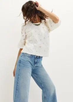 Top met chiffon details