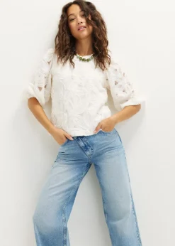 Top met chiffon details