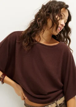 T-shirt met boothals
