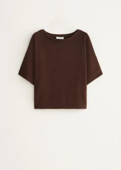 T-shirt met boothals