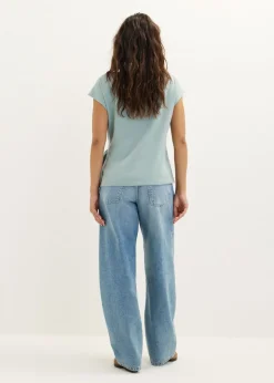 T-shirt met knoopdetail