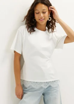 T-shirt met lace detail