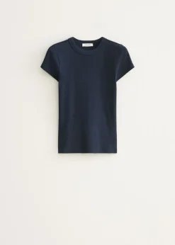 t-shirt met rib structuur