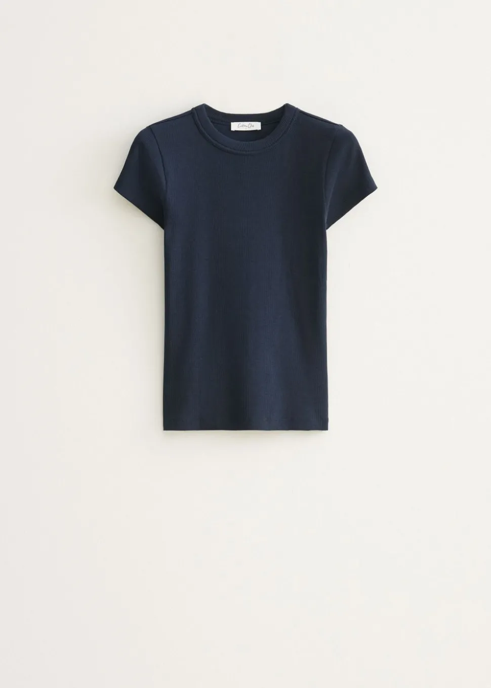 t-shirt met rib structuur