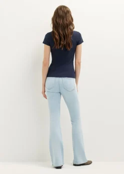 t-shirt met rib structuur