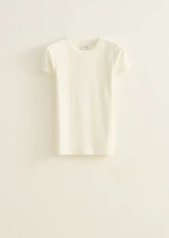 t-shirt met rib structuur