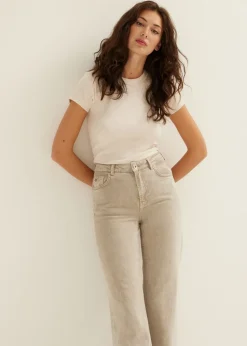 t-shirt met rib structuur