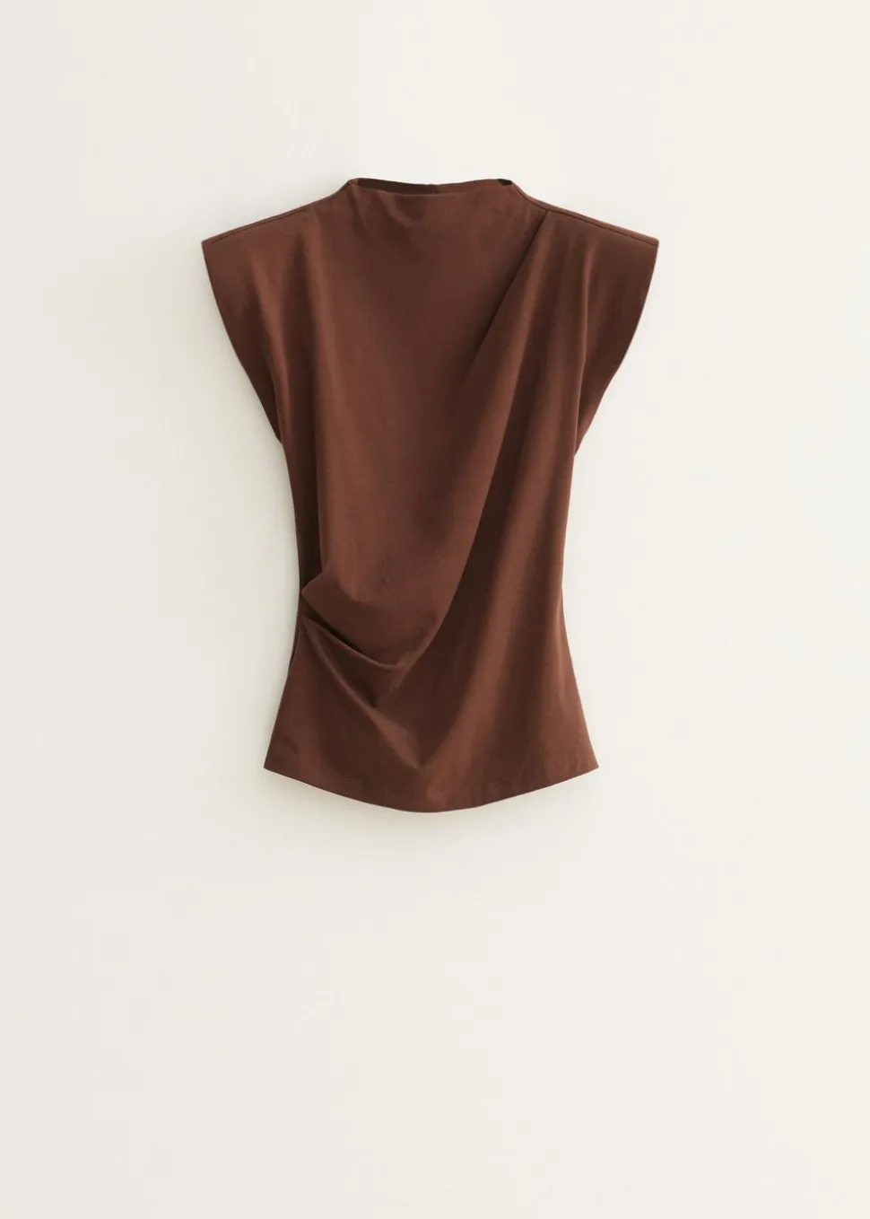 T-shirt met schoudervullingen
