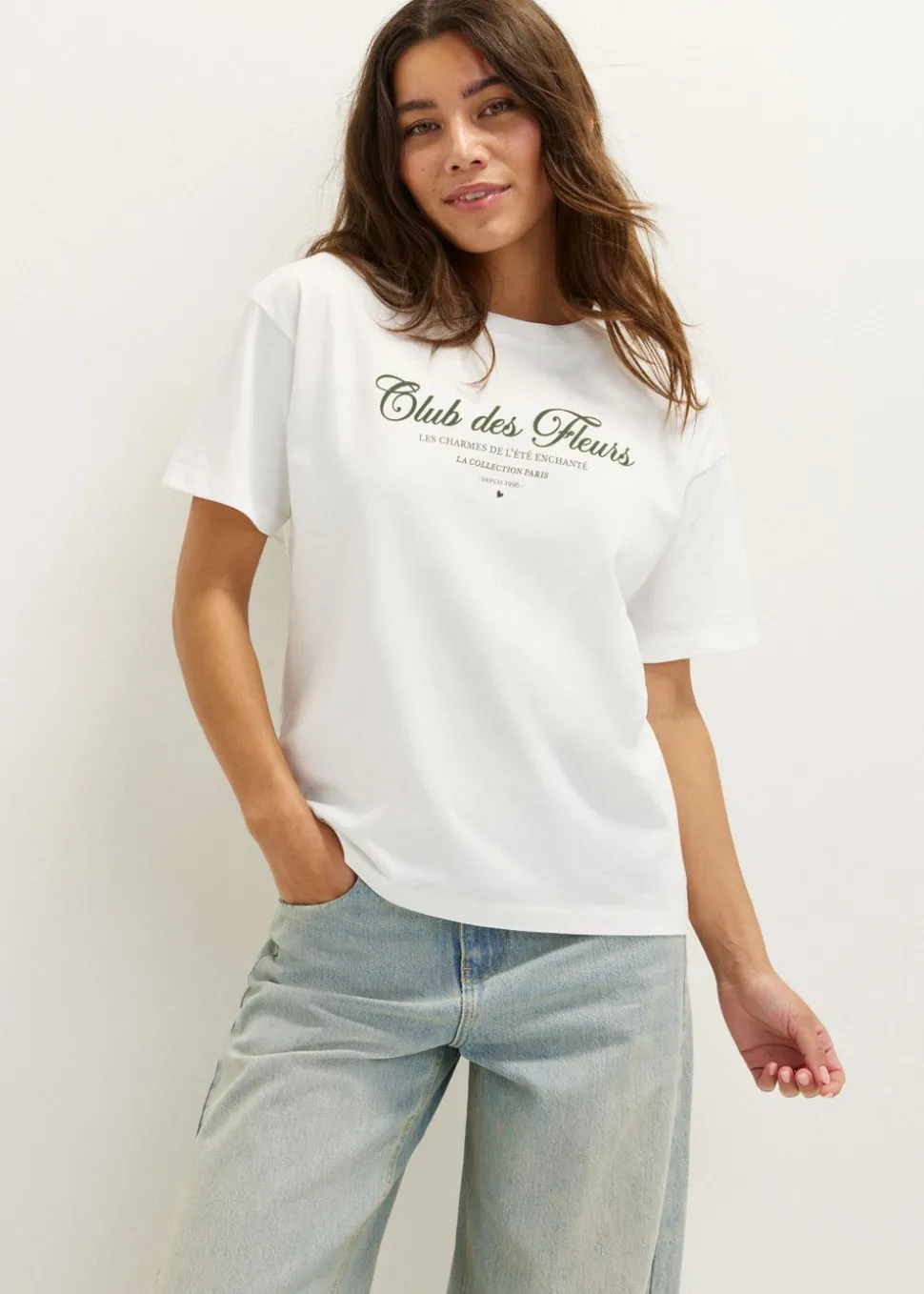 T-shirt met tekstprint