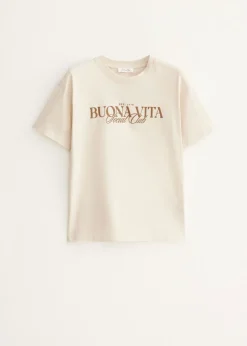 T-shirt met tekstprint