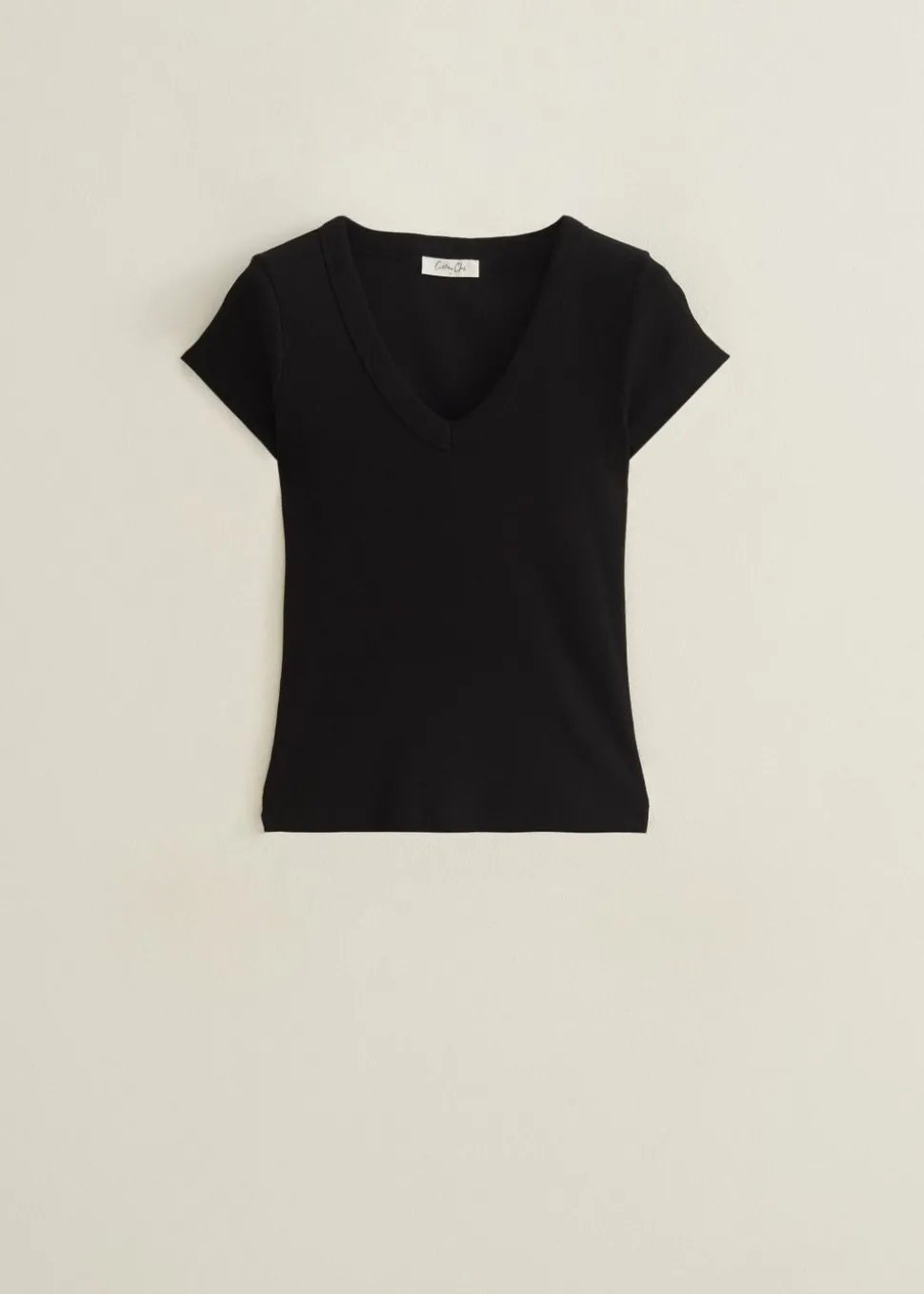 T-shirt met v-hals