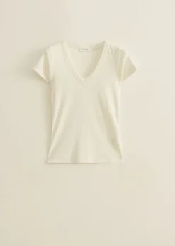 T-shirt met v-hals