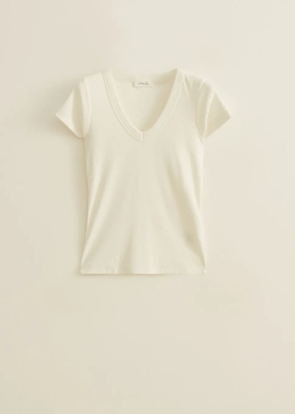 T-shirt met v-hals