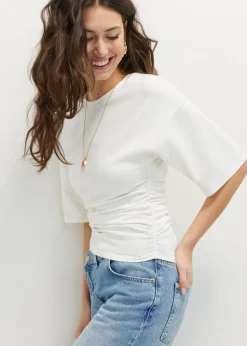 T-shirt met zijplooi