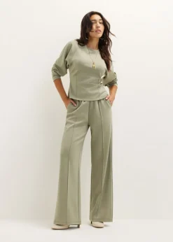 Wijde broek met bies