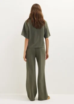Wijde broek met bies
