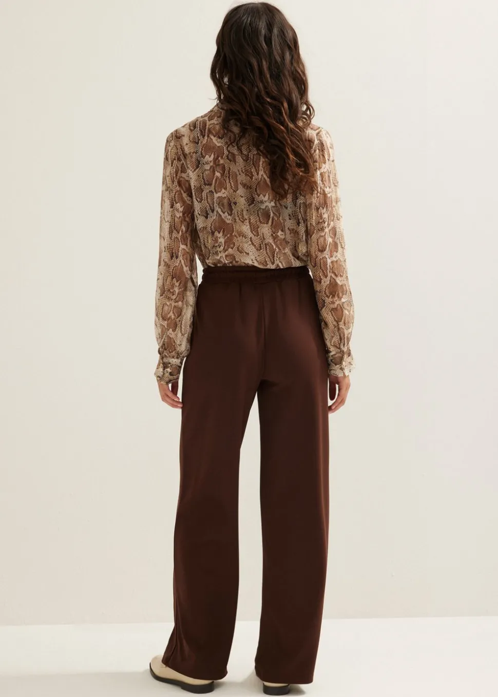 Wijde broek met pintuck