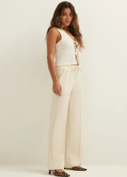 Wijde broek met pintuck