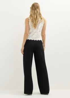 Wijde broek met plooien