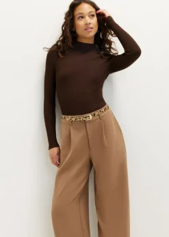 Wijde broek met plooien