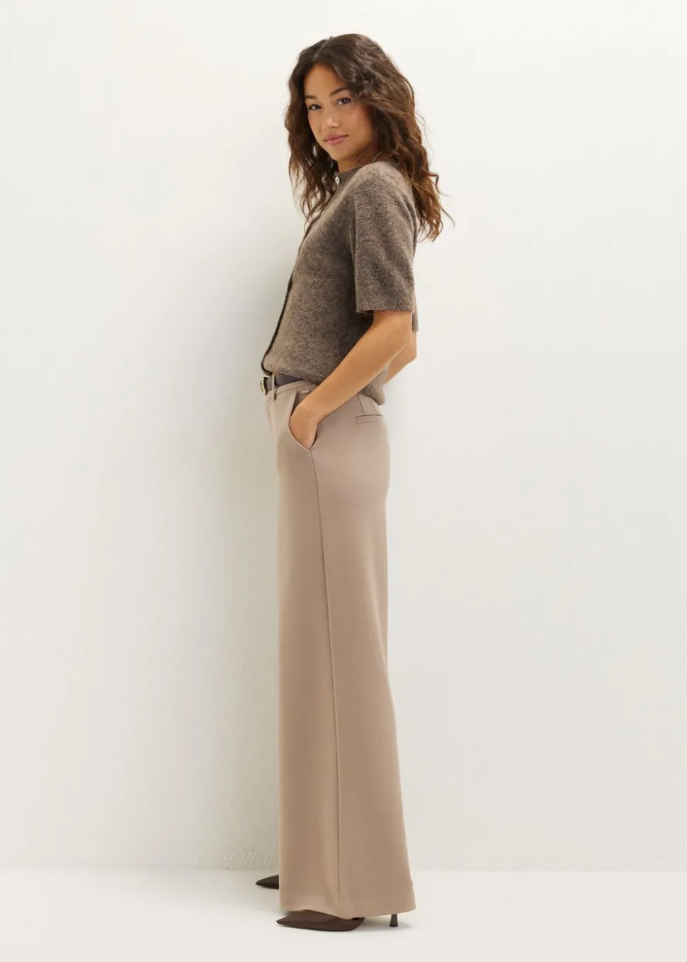 Wijde pantalon met hoge taille
