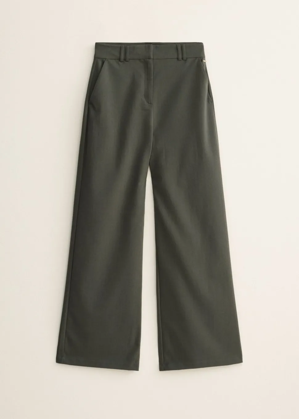 Wijde pantalon met riem