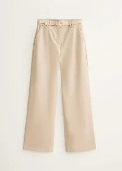 Wijde pantalon met riem