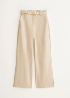 Wijde pantalon met riem