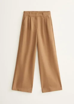 Wijde plooi pantalon