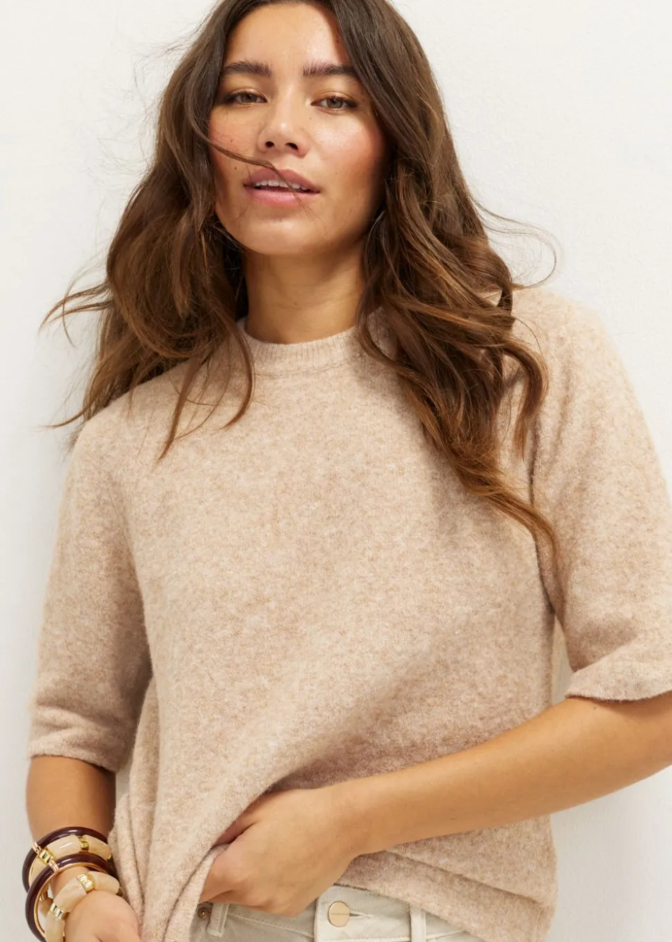 Zachte trui met crewneck