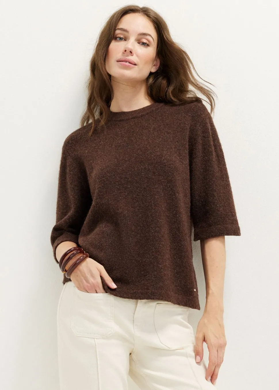 Zachte trui met crewneck